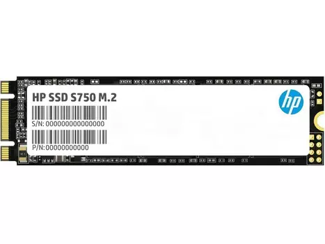Внутренний SSD-накопитель HP S750 512Gb M2 2280, SATA-III, 3D NAND, 357 TBW, Черный 16L56AA