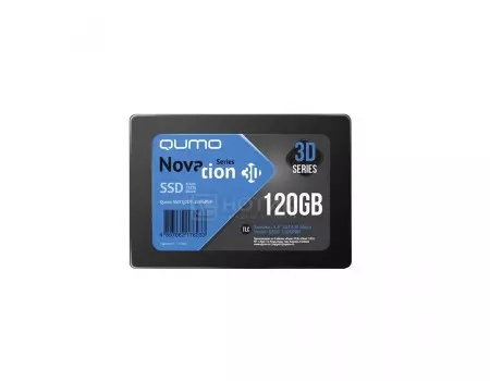 Внутренний SSD-накопитель Qumo Novation 120GB 2,5” SATA-III, 3D TLC, Черный Q3DT-120GAEN OEM