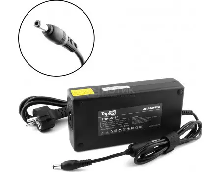 Зарядное устройство TopON TOP-AS180 180W для ноутбуков ASUS ROG G53, G55, G70, G75, MSI Apache Pro Series. 19V 9.5A (5.5x2.5 mm)