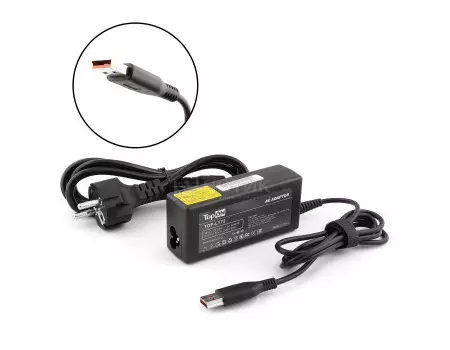 Зарядное устройство TopON TOP-LT72P 65W для ноутбуков Lenovo Yoga 4 Pro, 3 Pro, 700, 900, IdeaPad Miix 2 Series. 20V 3.25A (Power USB)