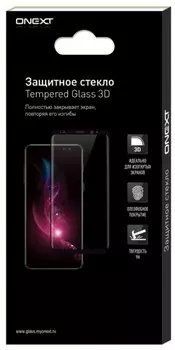 Защитное стекло ONEXT для смартфона Samsung Galaxy S10E, 3D, Черный (2019) 42082