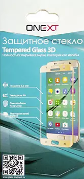 Защитное стекло ONEXT для смартфона Samsung Galaxy S9 3D черное 41589