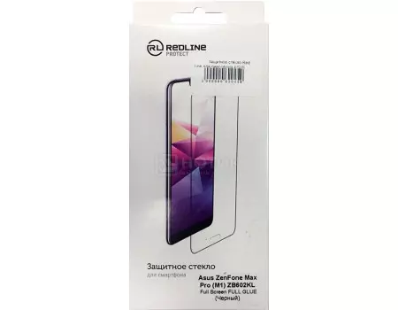 Защитное стекло Red Line для смартфона ASUS Zenfone Max Pro M1 ZB602KL, Прозрачный (Черная рамка) УТ000015920