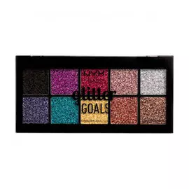 NYX PROFESSIONAL MAKEUP Палетка кремовых глиттеров для лица и тела Glitter Goals Cream Pro Palette