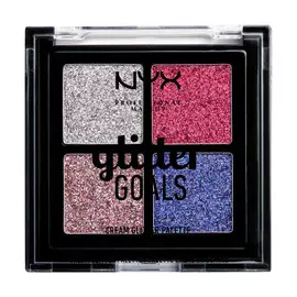 NYX PROFESSIONAL MAKEUP Палетка кремовых глиттеров Glitter Goals Cream Quad Palette - Love On Top 02