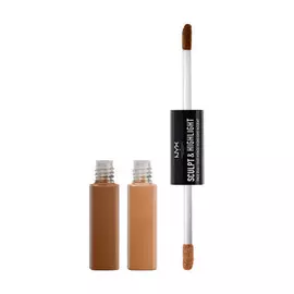 NYX PROFESSIONAL MAKEUP Средство для контурирования Sculpt &amp; Highlight Face Duo - Chestnut/sand 05