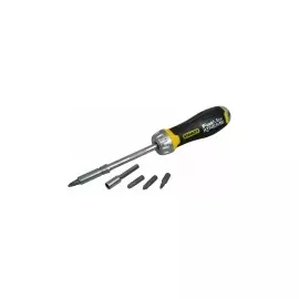 0-69-214 STANLEY Отвертка "FatMax Xtreme Multibit" с храповым механизмом + 10 вставок