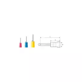 9200470000 Наконечник штыревой изолированный LIP 2,5R12 V 1,5-2,5мм2 синий Weidmuller