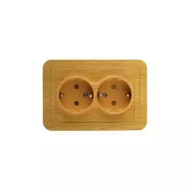 цвет ольха макс. Ток 16А макс. Напряжение 250В с заземлением СВЕТОЗАР ГАММА SV-54107-A