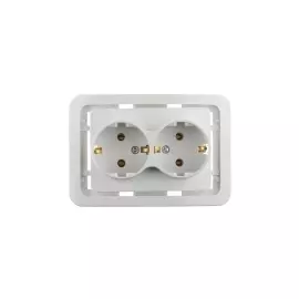 цвет светло-серый макс. Ток 16А макс. Напряжение 250В с заземлением СВЕТОЗАР ГАММА SV-54107-W