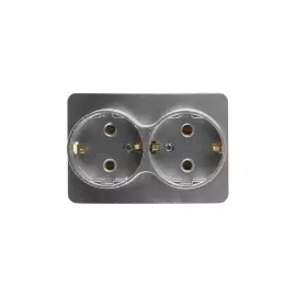 цвет светло-серый макс. Ток 16А макс. Напряжение 250В с заземлением СВЕТОЗАР ГАММА SV-54107-SM