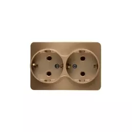 цвет золотой макс. Ток 16А макс. Напряжение 250В с заземлением СВЕТОЗАР ГАММА SV-54107-GM