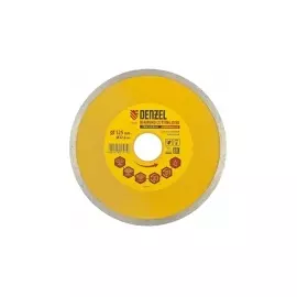 Диск алмазный отрезной сплошной, 125 х 22,2 мм., мокрая резка DENZEL 73120