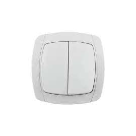 Двухклавишный выключатель СВЕТОЗАР CITY LIGHT SV-54234-W