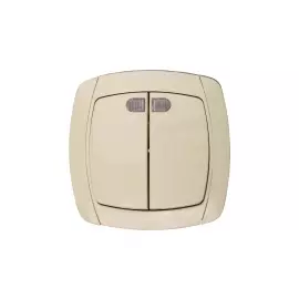 Двухклавишный выключатель СВЕТОЗАР CITY LIGHT SV-54235-B