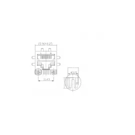 Гнездо RJ45 для печатной платы Weidmuller IE-PCB-RJ45-T-C5AMT 2474160000