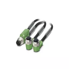 Кабель для датчика / исполнительного элемента - SAC-3P-M12Y/2X3,0-PUR/M12FR B - 1669026 Phoenix contact