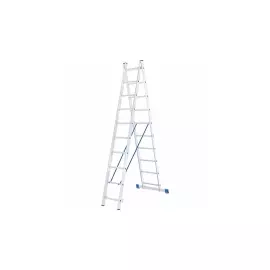 Лестница, 2 х 10 ступеней, алюминиевая, двухсекционная СИБРТЕХ 97910