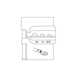 Модуль сменный для неизолированных клемм 0,75/1,5/2,5 GEDORE 8140-04 1830589