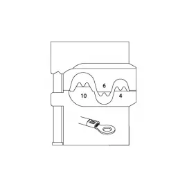 Модуль сменный для неизолированных клемм 4/6/10 GEDORE 8140-03 1830570