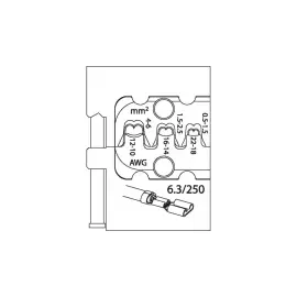 Модуль сменный для вилок с плоскими штырьками 6,3 GEDORE 8140-11 1830651
