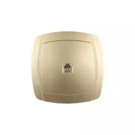 Одинарная телефонная розетка СВЕТОЗАР АКЦЕНТ SV-54217-GM