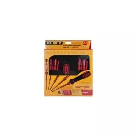 Отвертка изолированная со сменными стержнями SHTOK 09907