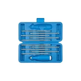 Отвертка в наборе с двусторонними стержнями в пластмассовом боксе ЗУБР ПРОФЕССИОНАЛ 25427-H11