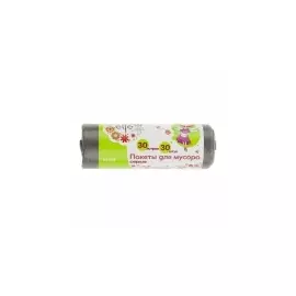 Пакеты для мусора 30л*30шт серые Elfe 92703