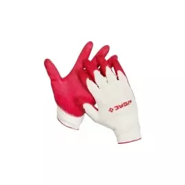 Перчатки трикотажные с латексным покрытием одинарный облив ЗУБР МАСТЕР 11458-XL