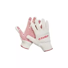 Перчатки трикотажные с защитой от скольжения ЗУБР МАСТЕР 11456-S