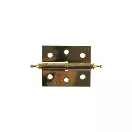 Петля дверная разъемная 1 подшипник цвет латунь (PB) левая с крепежом 75х63х2 5мм 2 шт ЗУБР ЭКСПЕРТ 37605-075-1L