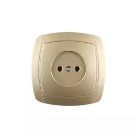 Розетка одинарная СВЕТОЗАР АКЦЕНТ SV-54200-GM