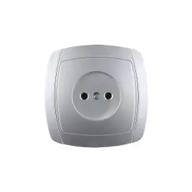 Розетка одинарная СВЕТОЗАР АКЦЕНТ SV-54200-SM