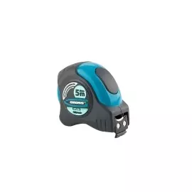 Рулетка "Schlagfest", 5 м x 25 мм, магн. обрез зацеп, двухст. шкала, нейлон покр. автоматич GROSS 31113