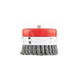 Щетка для УШМ Heavy Duty, 80 мм, М14, "чашка", крученая металлическая проволока MATRIX 74670