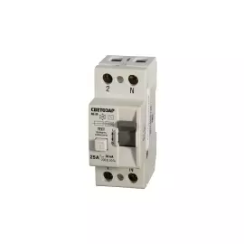 тип расцепления "АС" макс. Ток 25А напряжение 230/400В откл. Диф. Ток 30мА СВЕТОЗАР ПРЕМИУМ SV-49152-30-25