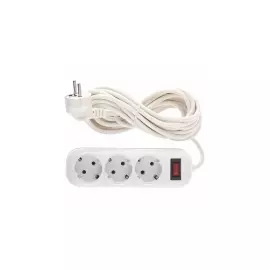 Удлинитель бытовой серия EF, с заземлением и выключателем, 5м, 3 розеток, 10A Stern 95773