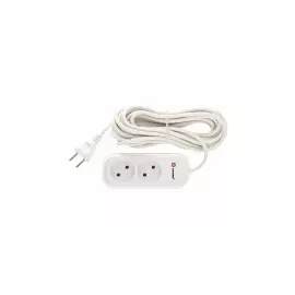 Удлинитель бытовой серия EU, без заземления, 7м, 2 розетки, 6А Stern 95723