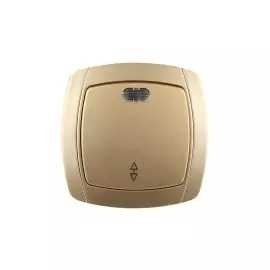 Выключатель проходной одноклавишный СВЕТОЗАР АКЦЕНТ SV-54238-GM