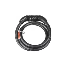 Замок тросовый кодовый длина троса 950мм диаметр троса 8мм. ЗУБР СТАНДАРТ 37267-95