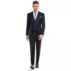 Мужской костюм тройка черный