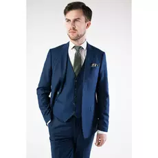 Мужской костюм тройка темно-синий
