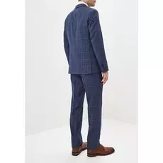 Мужской костюм в клетку синий