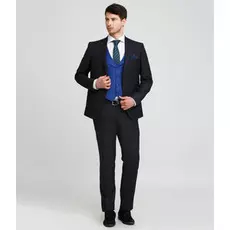 Мужской костюм в полоску черный