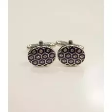 Запонки Фиолетовый овал