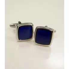 Запонки квадратные синие