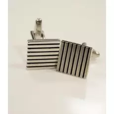 Запонки квадратные в полоску