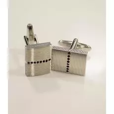 Запонки прямоугольные с точками