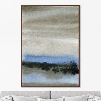 Autumn sky, forest and river (75х105 см)